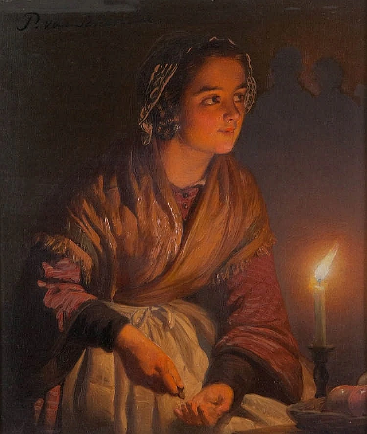 Ragazza a lume di candela